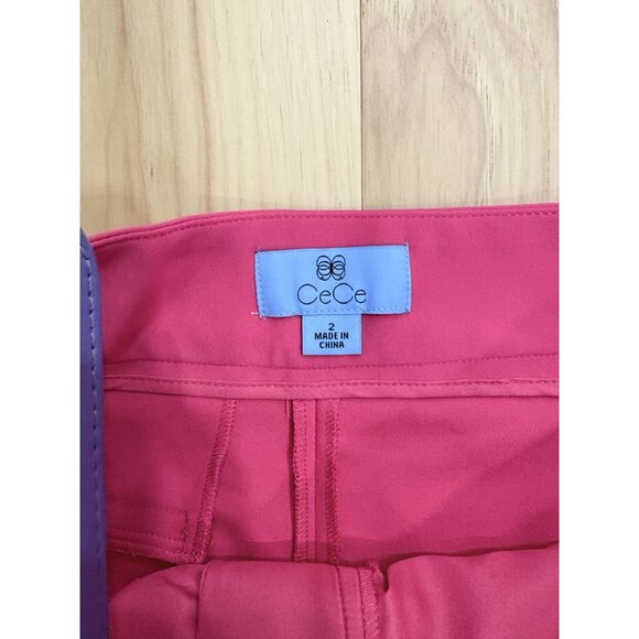 CECE Cynthia Steffe Hot Pink Shorts New 2 - Picture 2 of 3